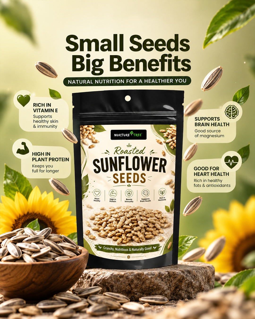 Healthy Seeds Combo 5 Pack | Chia, Sunflower, Watermelon, Flax & Pumpkin Seeds