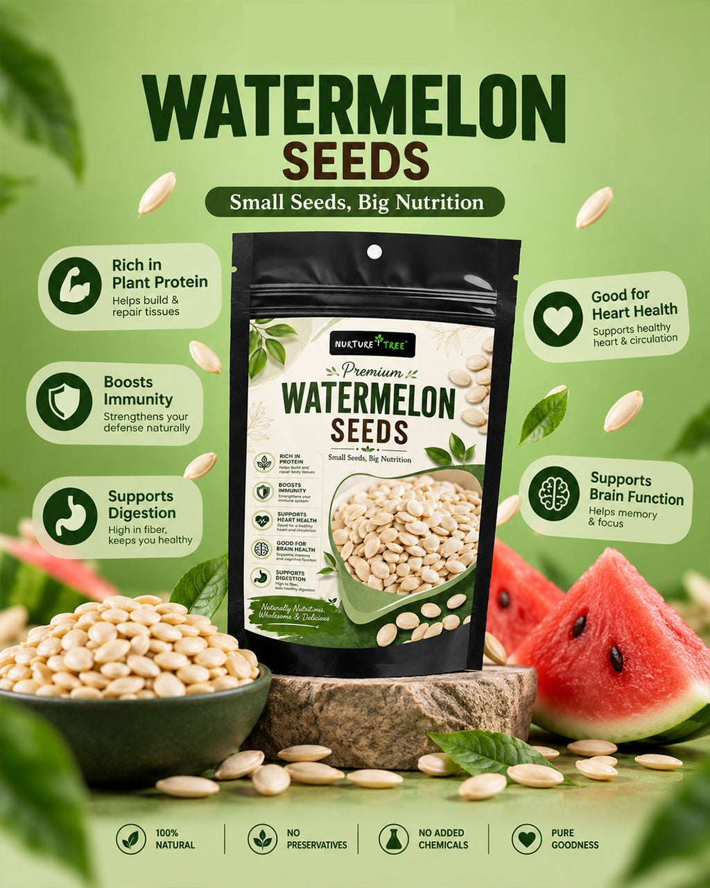 Healthy Seeds Combo 5 Pack | Chia, Sunflower, Watermelon, Flax & Pumpkin Seeds