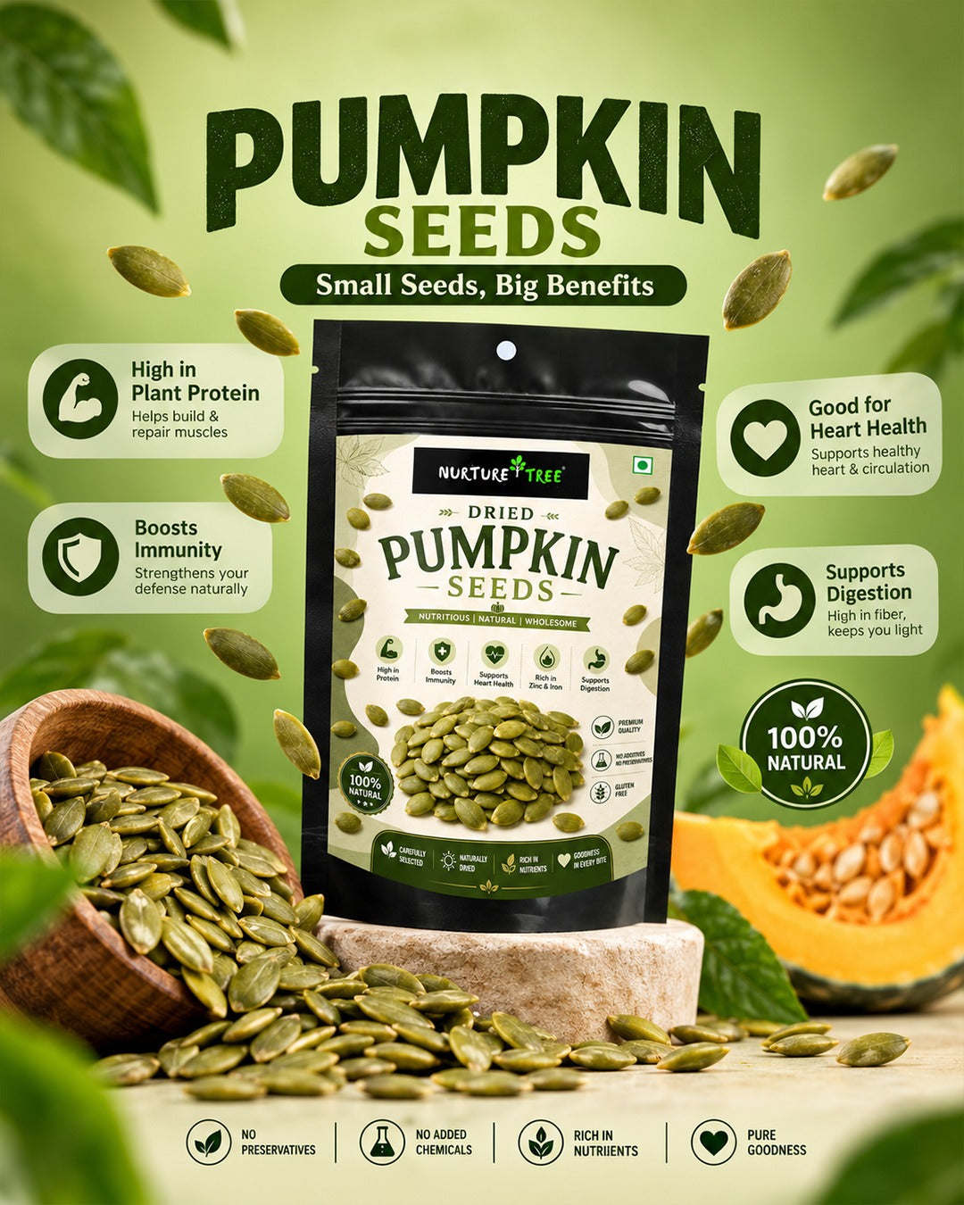 Healthy Seeds Combo 5 Pack | Chia, Sunflower, Watermelon, Flax & Pumpkin Seeds