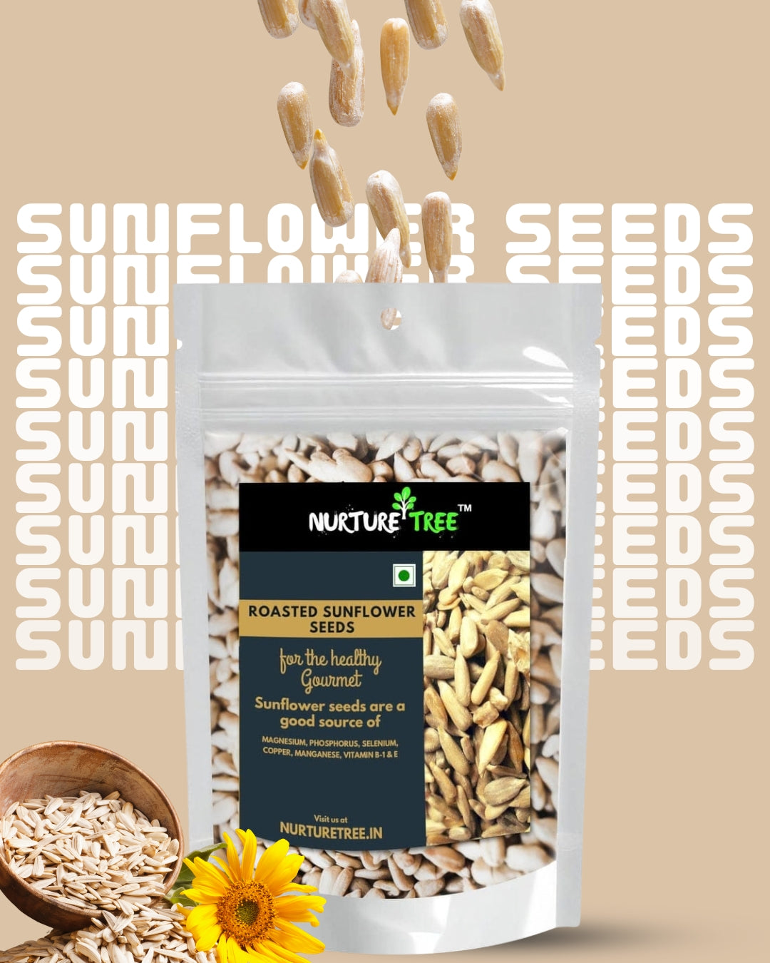 Nurture Tree Premium Raw Sunflower Seeds | High in Protein & Fiber