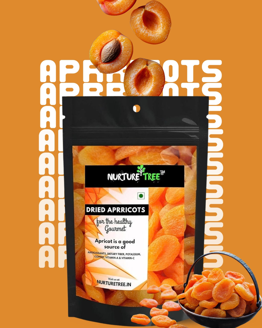Nurture Tree Premium Dried Apricots | Naturally Sweet & Nutritious
